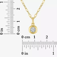 Yes, Please! (G-H, Si2-I1) Womens 1/10 CT. T.W. Lab Grown White Diamond 14K Gold Over Silver 2-pc. Jewelry Set