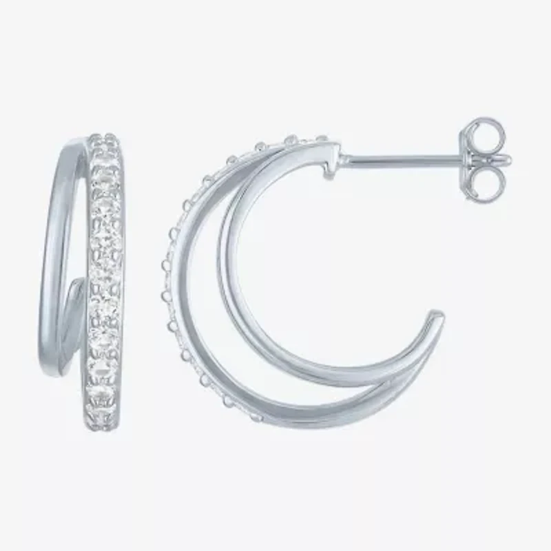 Yes, Please! Womens Lab Created White Cultured Freshwater Pearl Sterling Silver 3 Pair Jewelry Set