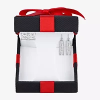 Yes, Please! Womens Lab Created White Sapphire Sterling Silver 2 Pair Jewelry Set