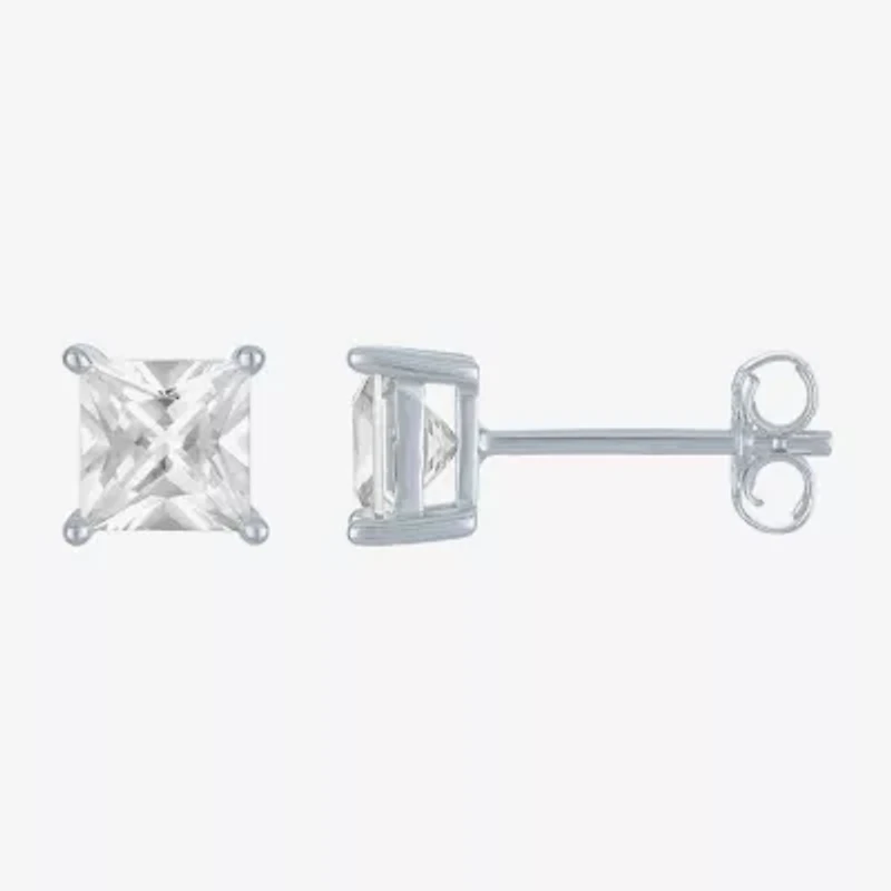 Yes, Please! Womens Lab Created White Sapphire Sterling Silver 2 Pair Jewelry Set