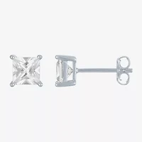 Yes, Please! Womens Lab Created White Sapphire Sterling Silver 2 Pair Jewelry Set