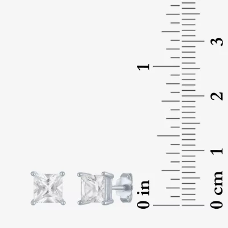 Yes, Please! Womens Lab Created White Sapphire Sterling Silver 2 Pair Jewelry Set