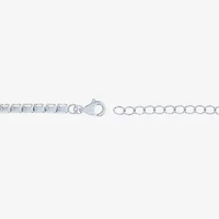 Yes, Please! Womens Lab Created White Sapphire Sterling Silver Tennis Bracelet