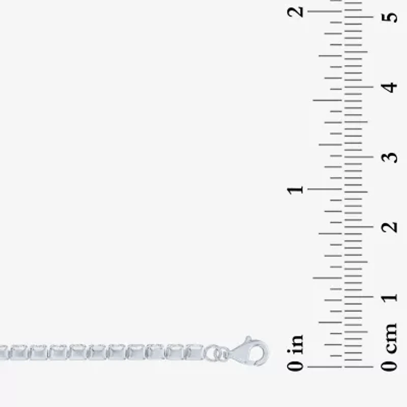 Yes, Please! Womens Lab Created White Sapphire Sterling Silver Tennis Bracelet