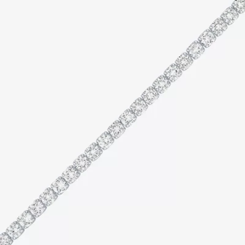 Yes, Please! Womens Lab Created White Sapphire Sterling Silver Tennis Bracelet