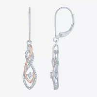 Womens 1/10 CT.T.W. Natural Diamond Sterling SIlver & 14K Rose Gold over SIlver Jewelry Set