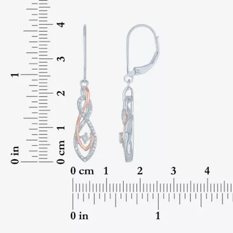 Womens 1/10 CT.T.W. Natural Diamond Sterling SIlver & 14K Rose Gold over SIlver Jewelry Set