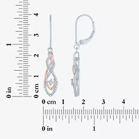 Womens 1/10 CT.T.W. Natural Diamond Sterling SIlver & 14K Rose Gold over SIlver Jewelry Set