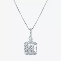 Diamond Blossom Womens 1/10 CT. T.W. Natural White Diamond Sterling Silver 2-pc. Jewelry Set