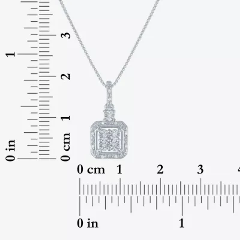 Diamond Blossom Womens 1/10 CT. T.W. Natural White Diamond Sterling Silver 2-pc. Jewelry Set
