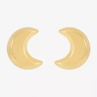 Limited Quantities! 14K Gold 6.5mm Moon Stud Earrings
