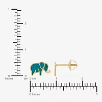 Limited Quantites! Kids Elephant 14K Gold 6.4mm Stud Earrings
