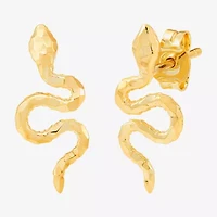Limited Quantites! Snake 14K Gold Stud Earrings
