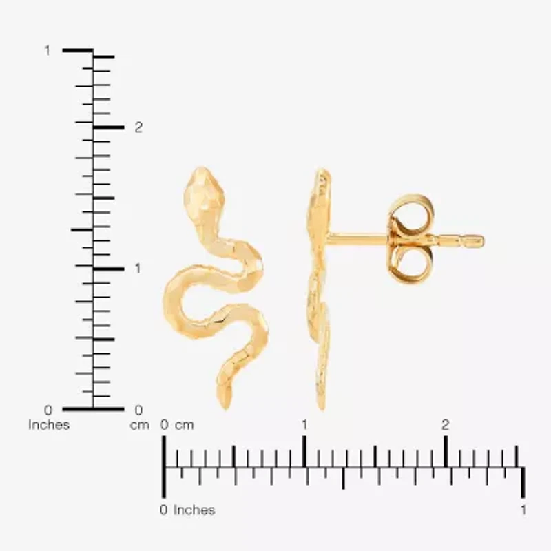 Limited Quantites! Snake 14K Gold Stud Earrings