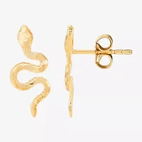 Limited Quantites! Snake 14K Gold Stud Earrings