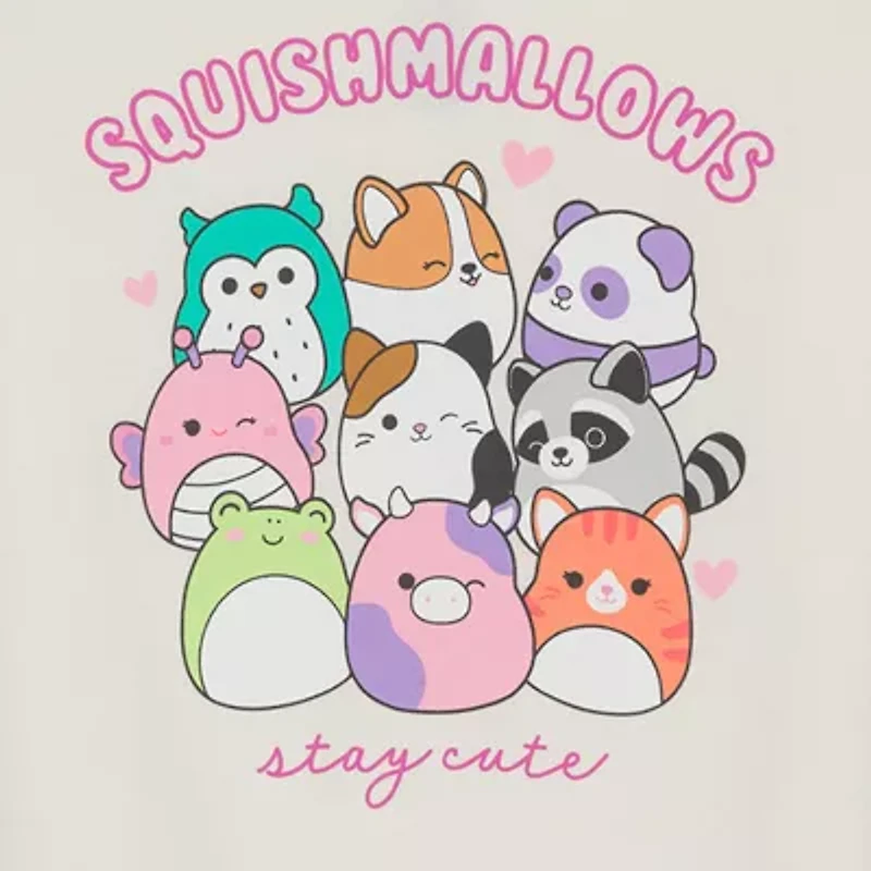 Little & Big Kid Girls Long Sleeve Squishmallows Fleece Hoodie