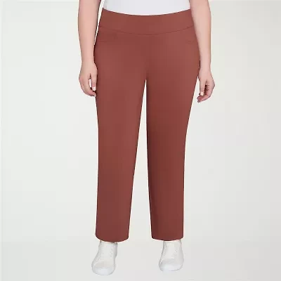 Hearts Of Palm Womens Ankle Mid Rise Plus Pull-On Pant