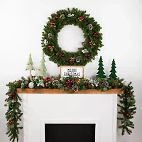 Northlight Canadian Pine Artificial 36 Inch Multi Lights Pre-Lit Wreath