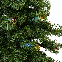 Northlight Canadian Pine Artificial 36 Inch Multi Lights Pre-Lit Wreath