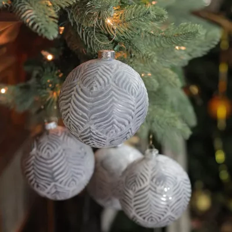Northlight Antique Glass Ball 4-pc. Christmas Ornament
