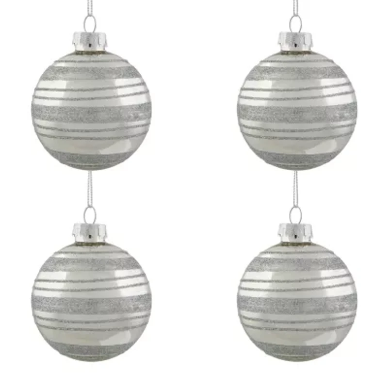 Northlight Silver Ball 4-pc. Christmas Ornament