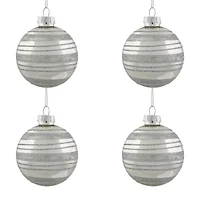 Northlight Silver Ball 4-pc. Christmas Ornament