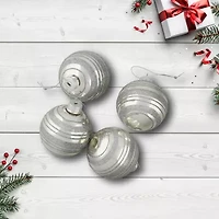 Northlight Silver Ball 4-pc. Christmas Ornament