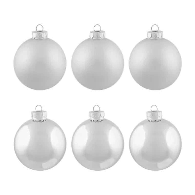 Northlight Silver And Matte Ball 6-pc. Christmas Ornament