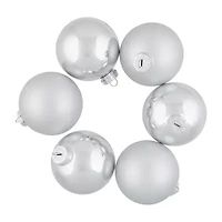 Northlight Silver And Matte Ball 6-pc. Christmas Ornament