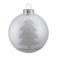 Northlight Silver Glass Ball 4-pc. Christmas Ornament