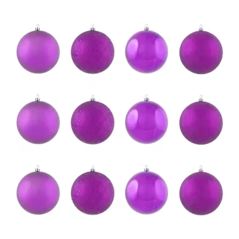 Northlight 4-Finish Ball 12-pc. Christmas Ornament