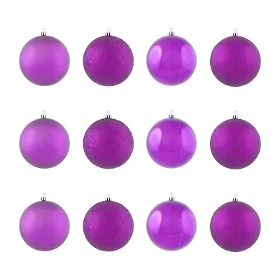 Northlight 4-Finish Ball 12-pc. Christmas Ornament