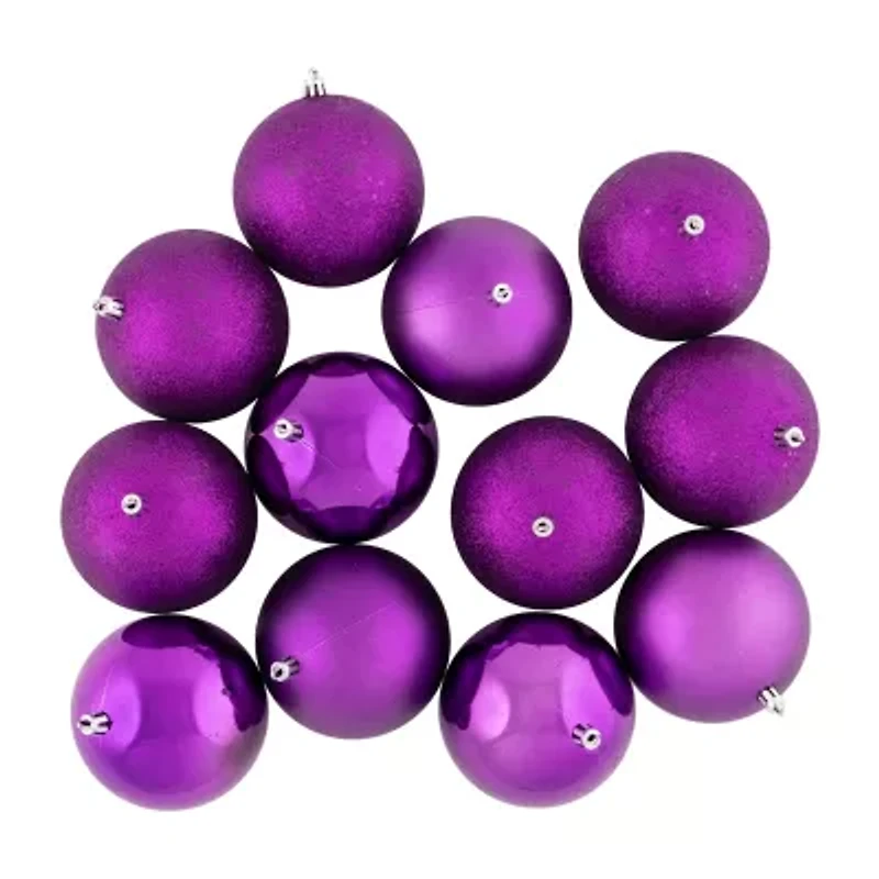 Northlight 4-Finish Ball 12-pc. Christmas Ornament