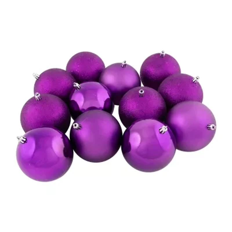 Northlight 4-Finish Ball 12-pc. Christmas Ornament