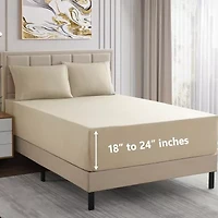 Sweet Home Collection™ 18"-24" Extra Deep Pocket, Double Brushed High End Microfiber Sheet Set