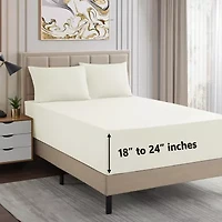 Sweet Home Collection™ 18"-24" Extra Deep Pocket, Double Brushed High End Microfiber Sheet Set