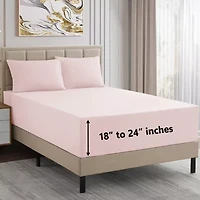 Sweet Home Collection™ 18"-24" Extra Deep Pocket, Double Brushed High End Microfiber Sheet Set