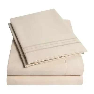 Sweet Home Collection™ 18"-24" Extra Deep Pocket, Double Brushed High End Microfiber Sheet Set