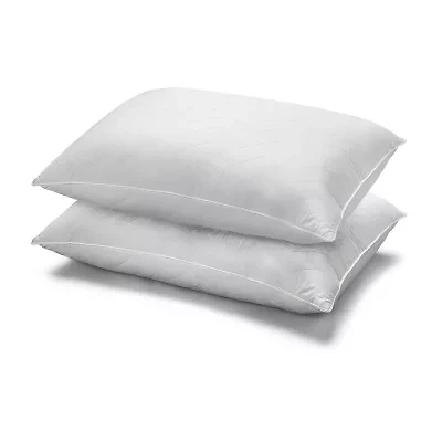 Ella Jayne Down Alternative Poly Gel, 100% Cotton Shell 2 Pack Medium Density Bed Pillow