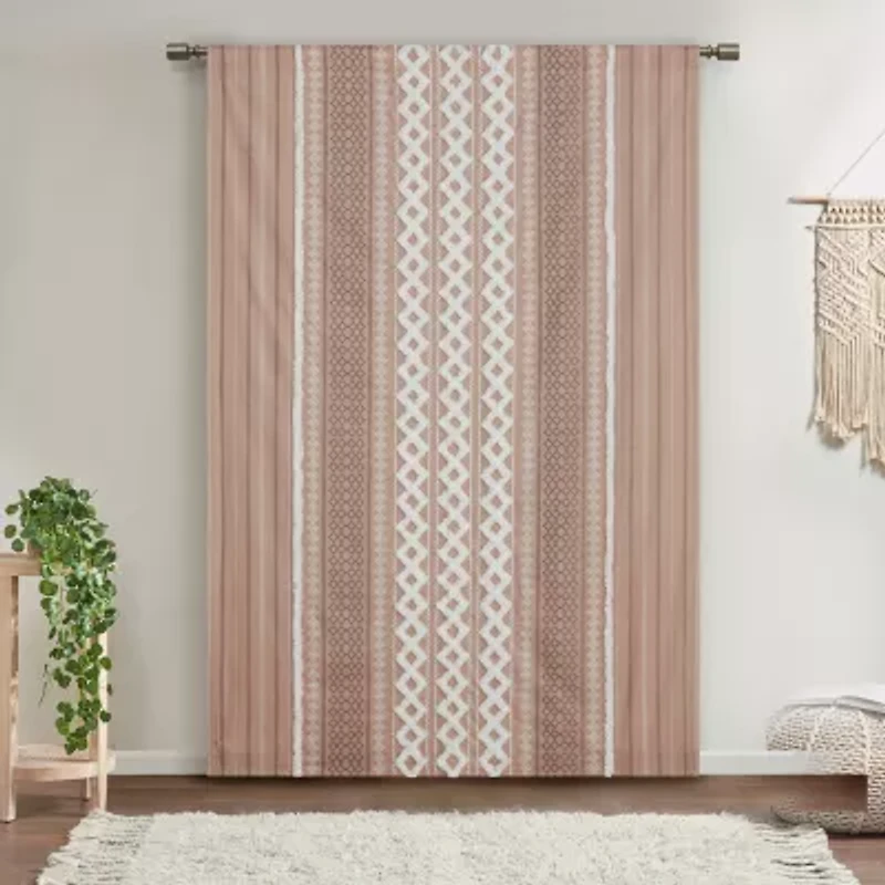 INK+IVY Imani Rod Pocket Back Tab Light-Filtering Single Curtain Panel