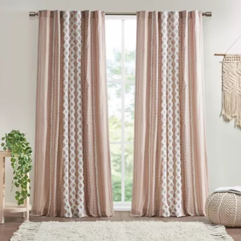 INK+IVY Imani Rod Pocket Back Tab Light-Filtering Single Curtain Panel