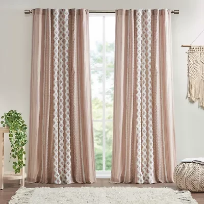 INK+IVY Imani Rod Pocket Back Tab Light-Filtering Single Curtain Panel