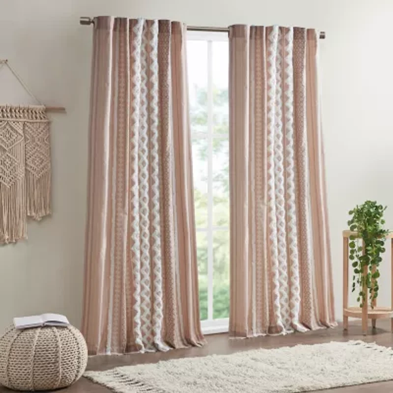 INK+IVY Imani Rod Pocket Back Tab Light-Filtering Single Curtain Panel