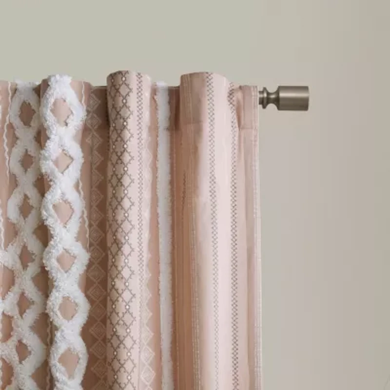 INK+IVY Imani Rod Pocket Back Tab Light-Filtering Single Curtain Panel
