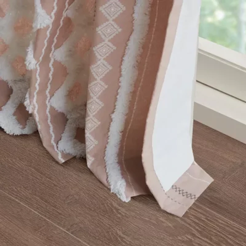 INK+IVY Imani Rod Pocket Back Tab Light-Filtering Single Curtain Panel