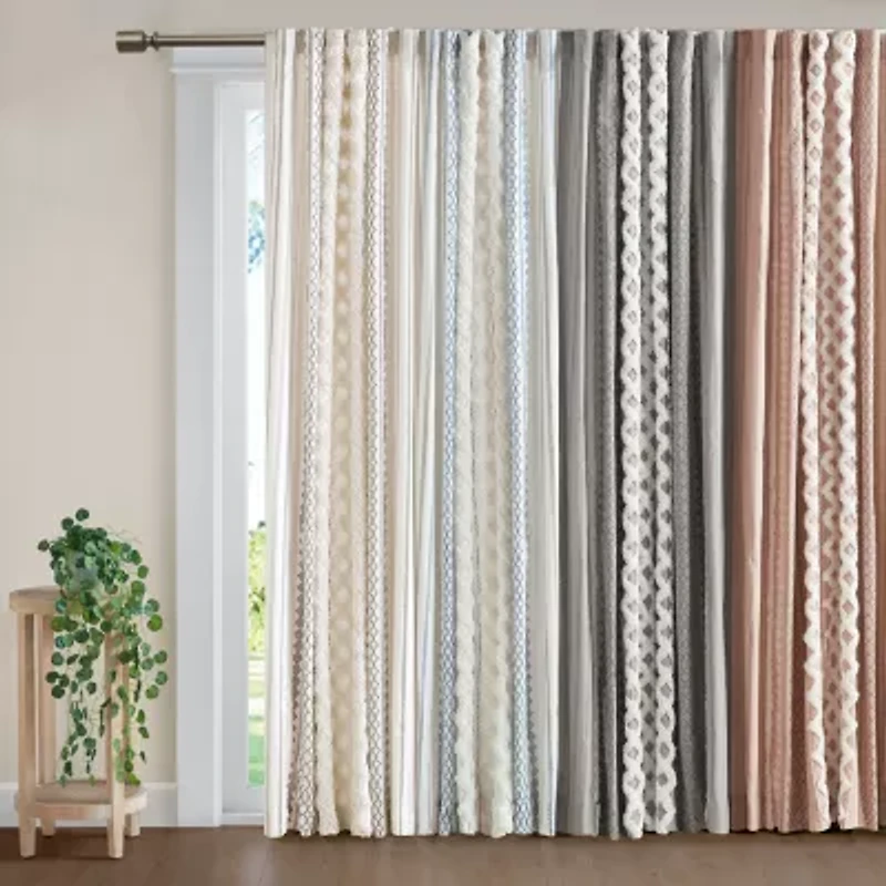 INK+IVY Imani Rod Pocket Back Tab Light-Filtering Single Curtain Panel