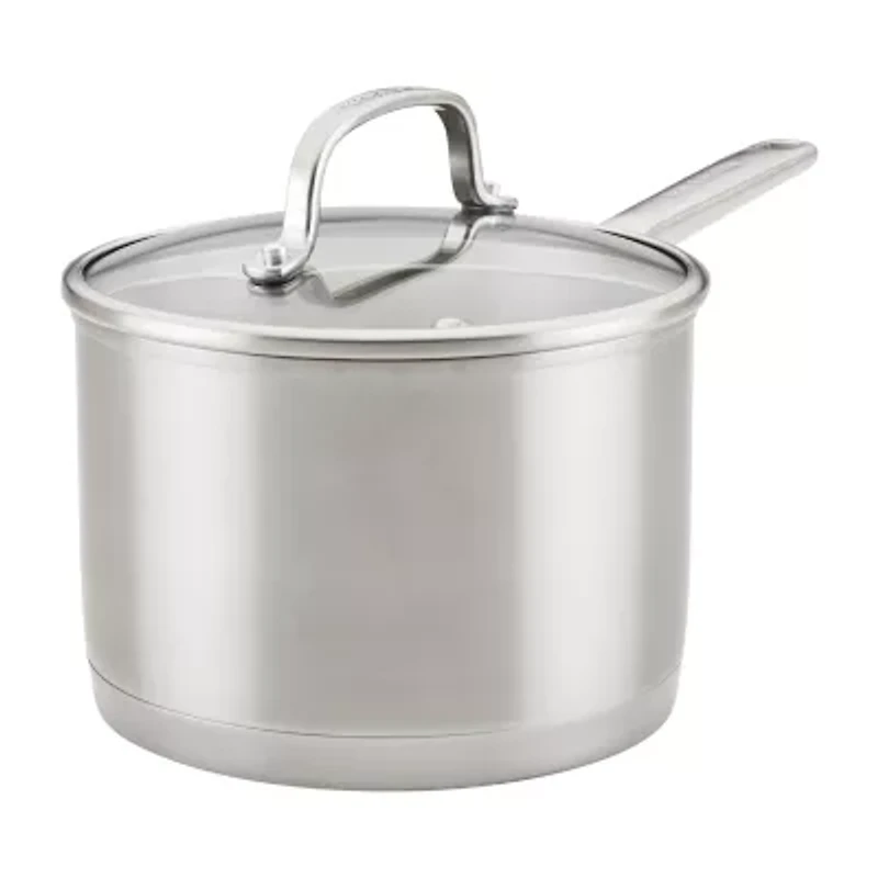 Kitchen Aid Stainless Steel 3-Ply Base 3-qt. Covered Sauce Pan