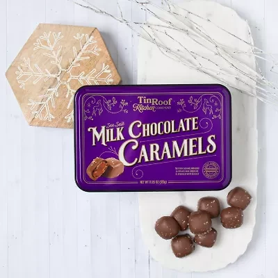 Tin Roof Kitchen Company Sea Salt Milk Chocolate Caramel Tin