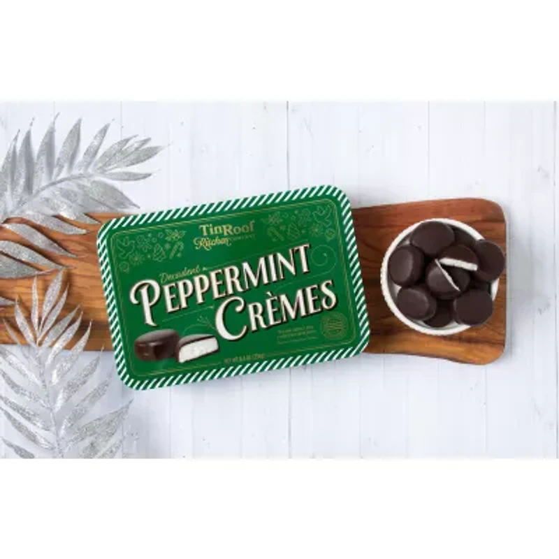 Tin Roof Kitchen Company Decadent Dark Chocolate Peppermint Cremes Tin