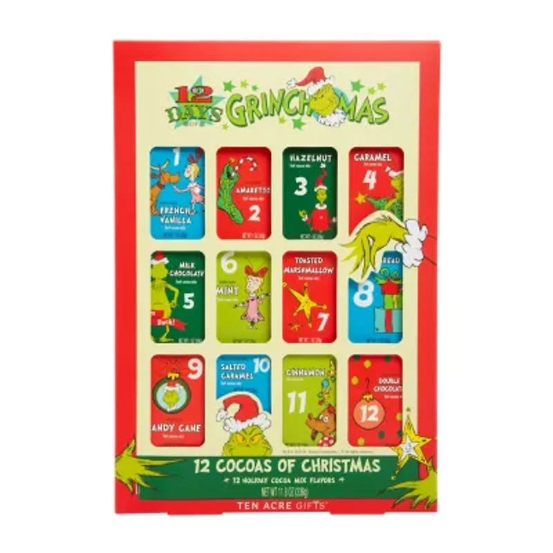 Dr. Seuss Grinch 12 Days of Christmas Cocoa Mug Set
